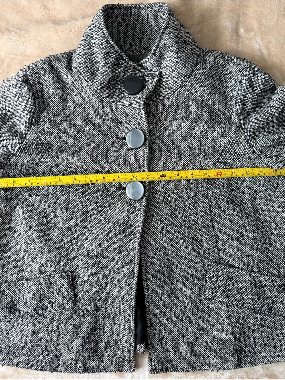 mac & jac Black and White Tweed Button-Front Jacket - Picture 6 of 16